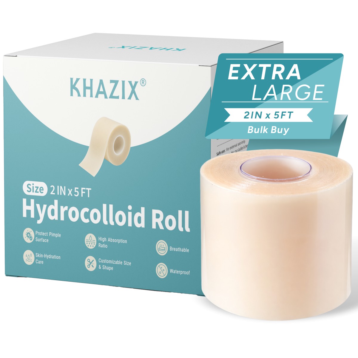 Skincare Acne - Curativo Hidrocoloide KHAZIX em Rolo 2in