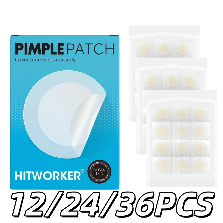 Skincare Acne - 12/24/36PCS Adesivos de Hidrogel com Óleo