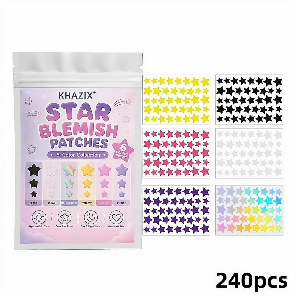 Skincare Acne - Adesivos de Estrela de Sete Cores