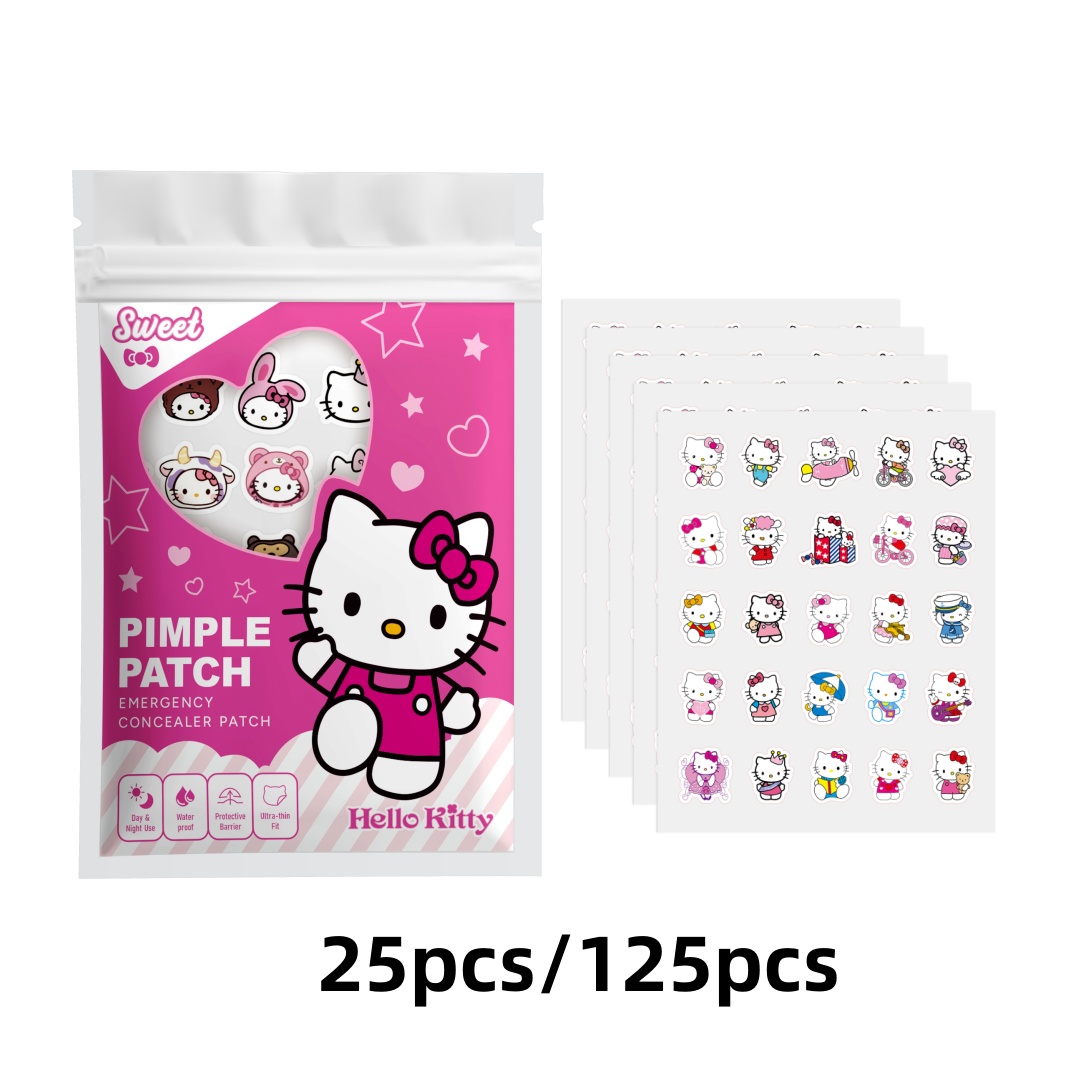 Skincare Acne - 25/125PCS Adesivos para Manchas Hello Kitty,