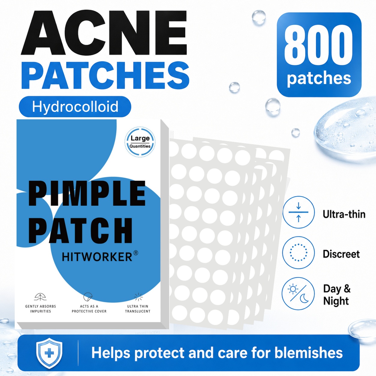 800 Adesivos Hidrocoloides par - Skincare Acne avaliação e preço