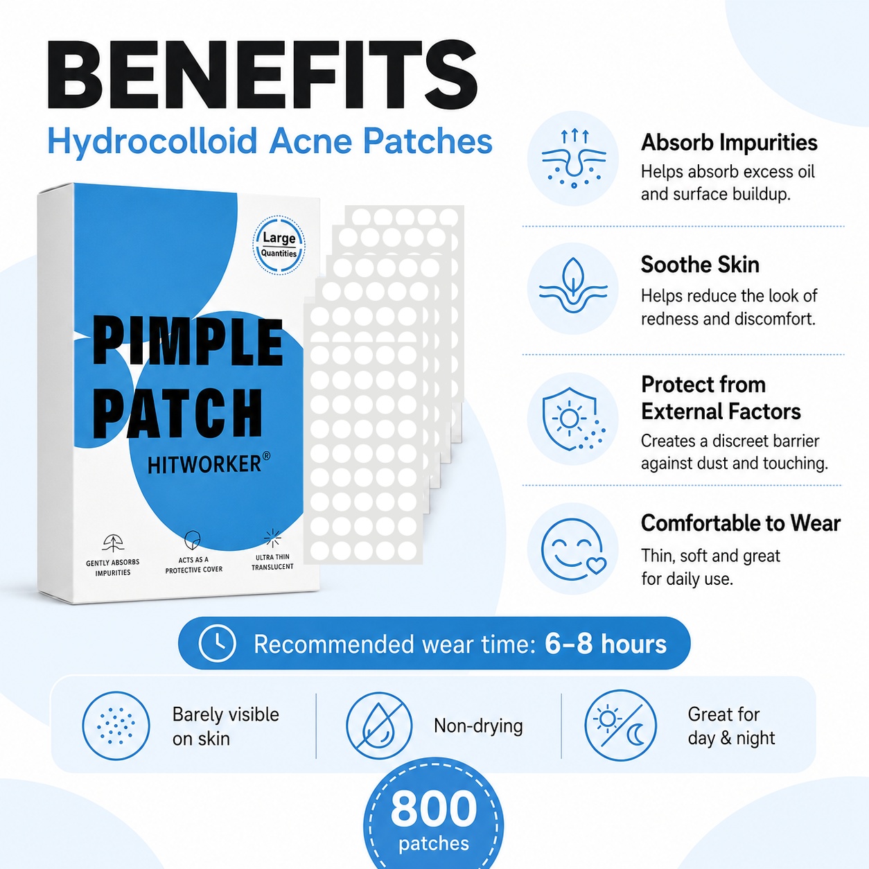 800 Adesivos Hidrocoloides par - Skincare Acne avaliação e preço